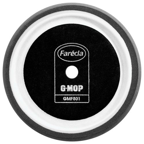 Farecla GMF801 Finishing Pad, 8 in Dia, Hook and Loop Attachment, Foam Pad, Black