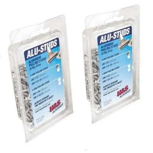 H&S Autoshot UNI-1142 T-Handle Pulling Stud, 4 mm Dia, Aluminum/Magnesium
