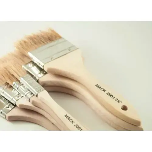 2001 Series All Purpose Throw-Away Chip Brush, 1 in, Wood Handle, Natural White