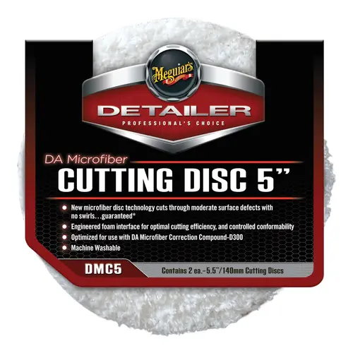 Dual Action Cutting Disc, 5 in Dia, Microfiber Pad