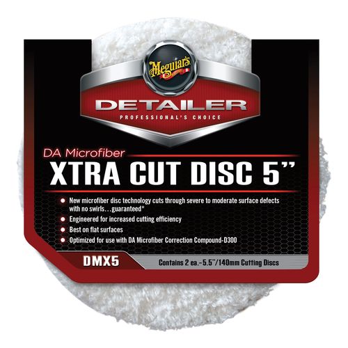 Meguiar's DMX5 Dual Action Xtra Cut Disc, 5 in Dia, Microfiber Pad