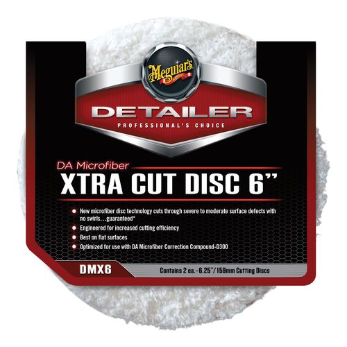 Meguiar's DMX6 Dual Action Xtra Cut Disc, 6 in Dia, Microfiber Pad