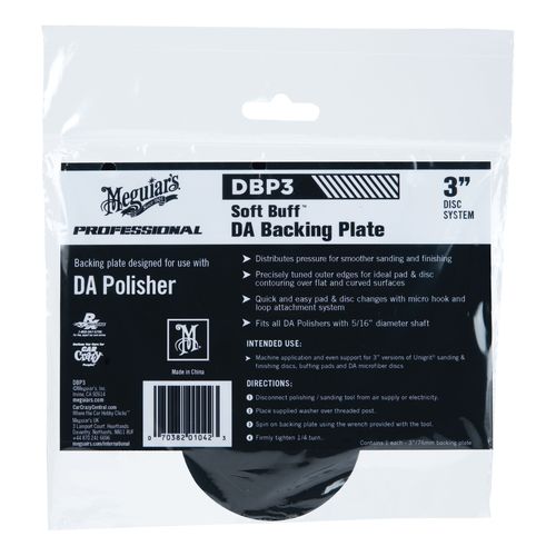 Dual Action Backing Plate, 3 in Dia, 5/16 in Arbor/Shank, Hook and Loop Attachment