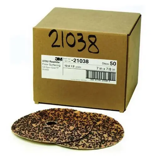 Coated Fiber Disc, 7 in Dia, 12 Grit, Very Coarse Grade