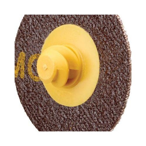 361F Series Coated Grinding Disc, 3 in Dia, 80 Grit, Medium Grade, 20000 rpm, Yellow