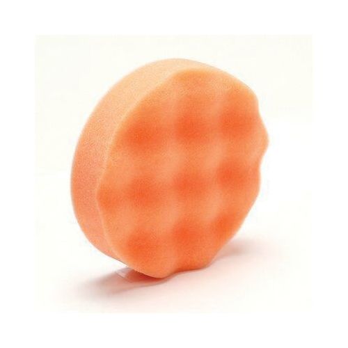 02648 Single Sided Regular Buffing Pad, 3-1/4 in Dia, Hook and Loop Attachment, Foam Pad, Orange