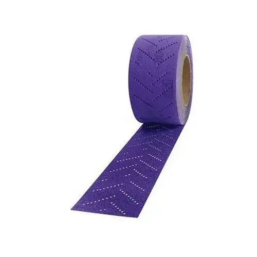 737U Series Multi-Hole Clean Sanding Sheet Roll, 80 mm W x 12 m L, 220+ Grit Purple