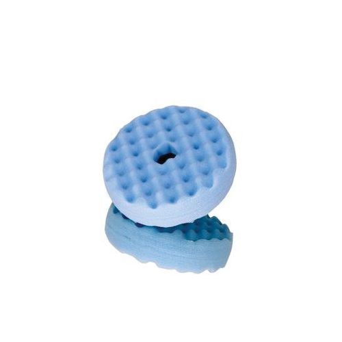 Double Sided Ultrafine Polishing Pad, 6 in Dia, Quick Connect Attachment, Foam Pad, Blue