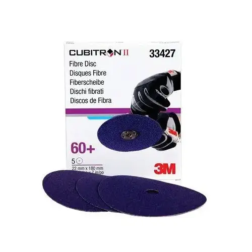 Abrasive Disc, 7 in Dia, 60+ Grit, 8600 rpm, Purple