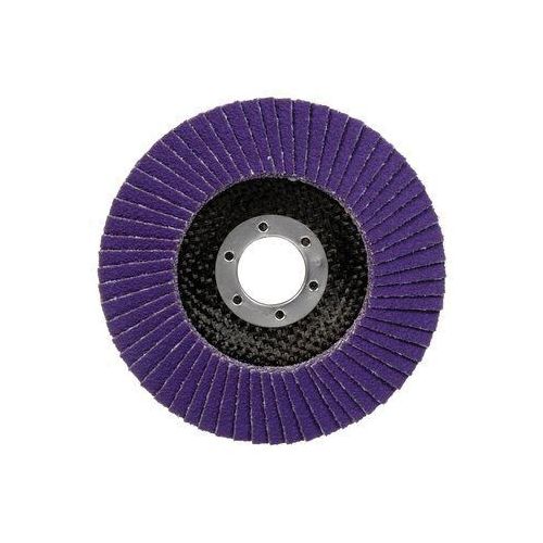 Type 29 Flap Disc, 4-1/2 in Dia, 80+ Grit, Purple