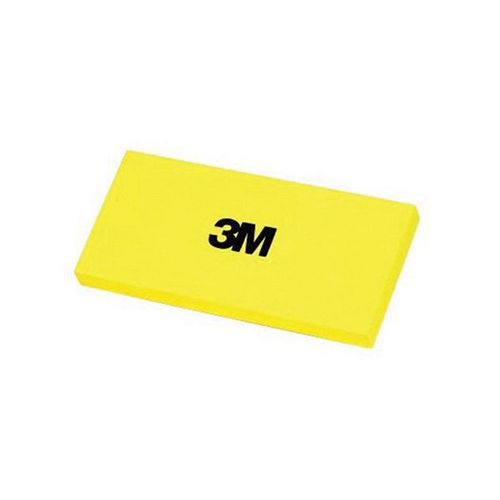 Sanding Block, 5-3/8 in L x 2-1/2 in W, PSA Attachment, Foam Yellow