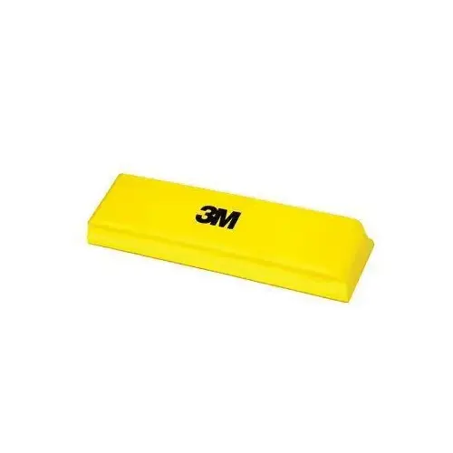 Sanding Block, 10-3/4 in Dia L x 2-5/8 in W, Hook and Loop Attachment Yellow