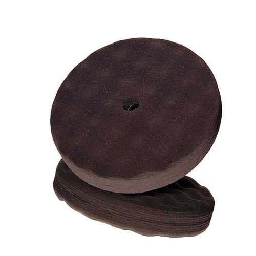 Double-Sided Polishing Pad, 8 in Dia, Quick Connect Attachment, Foam Pad, Gray