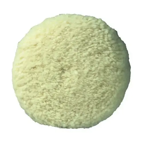 0 Single Sided Compound Pad, 9 in Dia, Hook and Loop Attachment, Wool Pad