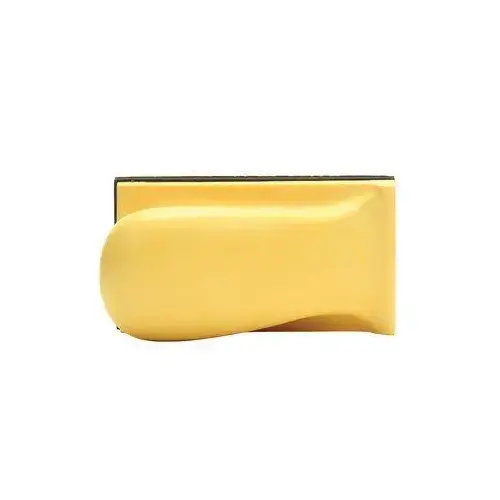 5741 Hand Block, 7-3/4 in L x 2-3/4 in W, Hook and Loop Attachment, Plastic Yellow