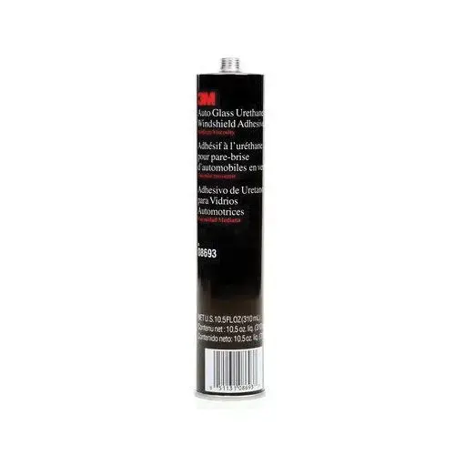 3M 08693 Auto Glass Urethane Windshield Adhesive, 10.5 fl-oz Cartridge, Paste, Black, 1.2, 24 hr Curing