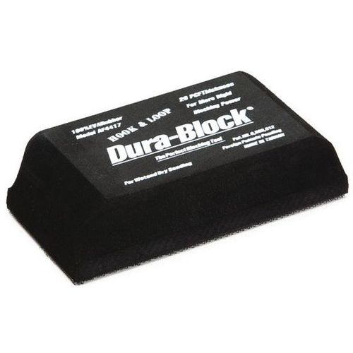 Hand Sanding Block, 2-5/8 in W x 5-1/2 in L, Hook and Loop Attachment, EVA Rubber