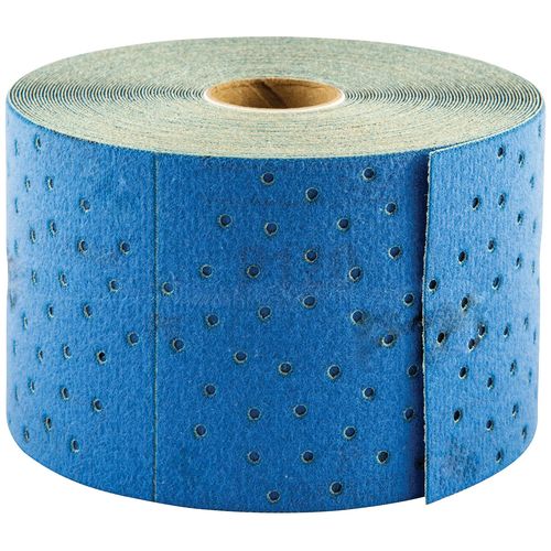 Norton 63642506114 06114 A975 Series NorGrip Sheet Roll, 2-3/4 in W x 13 yd L, P120 Grit Blue