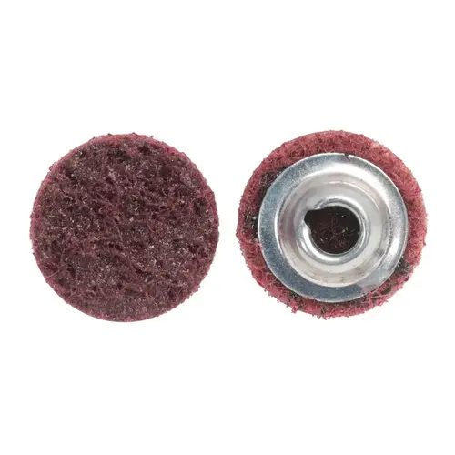 Norton 66261009190 09190 Non-Woven Quick Change Sanding Disc, 2 in Dia, 120 Grit, Maroon