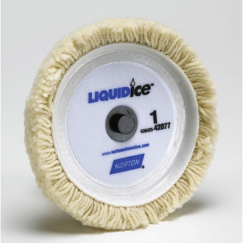 42077 Super Cut Pad, 8 in Dia, Hook and Loop Attachment, Wool Pad