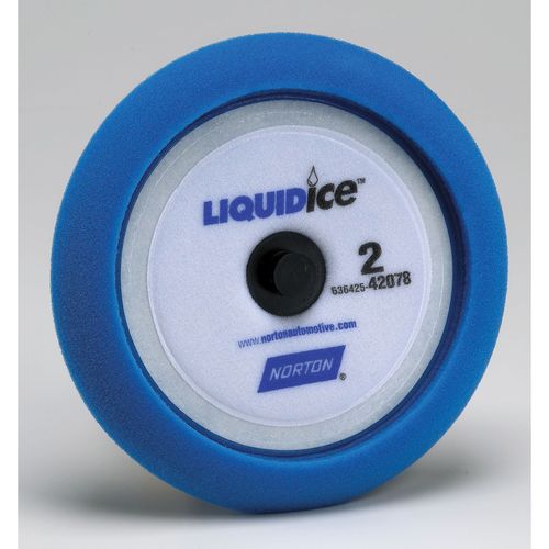 42078 Cutting Pad, 8 in Dia, Hook and Loop Attachment, Foam Pad, Blue