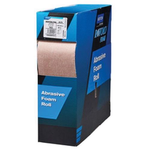 57608 A275 Series Perforated Sanding Foam Pad Roll, 4-1/2 in W x 82 ft L, P400 Grit Tan