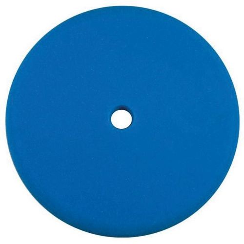 Single Sided Soft Polishing Pad, 8-1/2 in Dia, 1-1/2 in THK, Hook and Loop Attachment, Foam Pad, Blue