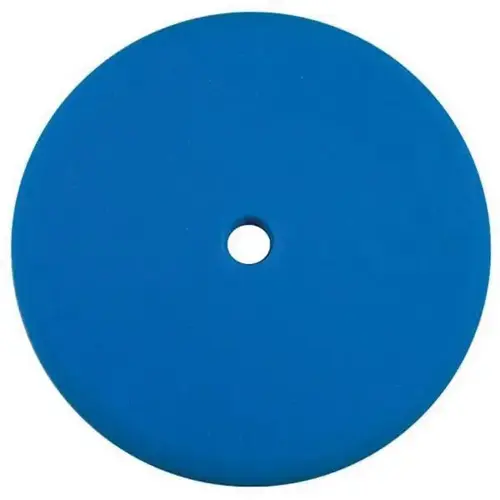 Single Sided Soft Polishing Pad, 8-1/2 in Dia, 1-1/2 in THK, Hook and Loop Attachment, Foam Pad, Blue