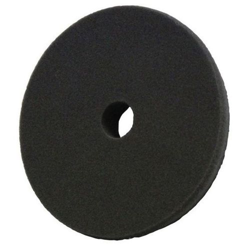 Single Sided Ultimate Polish Pad, 3 in Dia, Hook and Loop Attachment, Foam Pad, Black