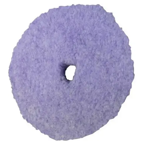 Presta Products 890197 Single Sided Heavy Cut Cutting Pad, 6-1/4 in Dia, Foamed Wool Pad, Purple
