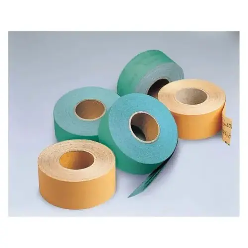 Open Coated Sheet Roll, 2-3/4 in W x 45 yd L, P80 Grit, Premium Aluminum Oxide Abrasive Gold