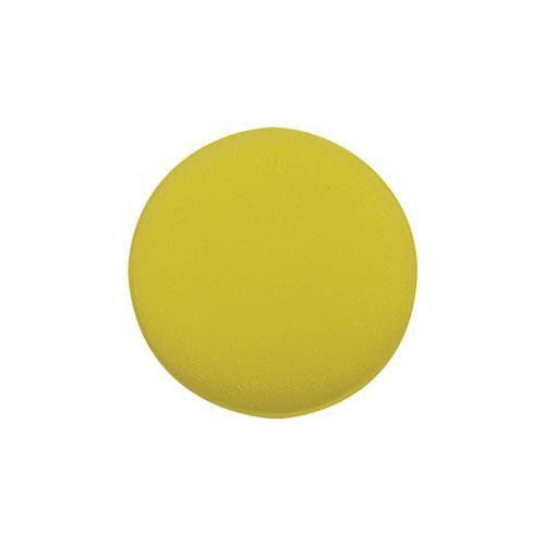 WIZARDS 11009 Round Applicator Pad, 4 in Dia, Yellow, Foam Pad