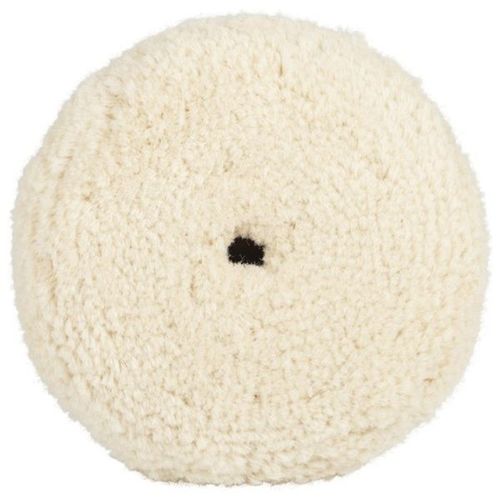 Finish Cut Buffing Pad, 7-1/2 in Dia, 50/50 Blend of Wool and Polyester Pad