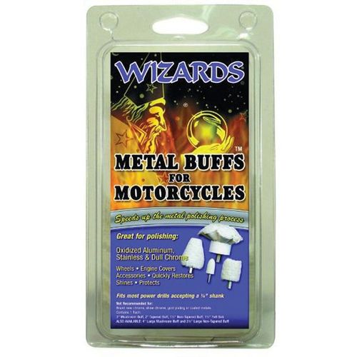 WIZARDS 22099 4-Piece Motorcycle Metal Buff Kit