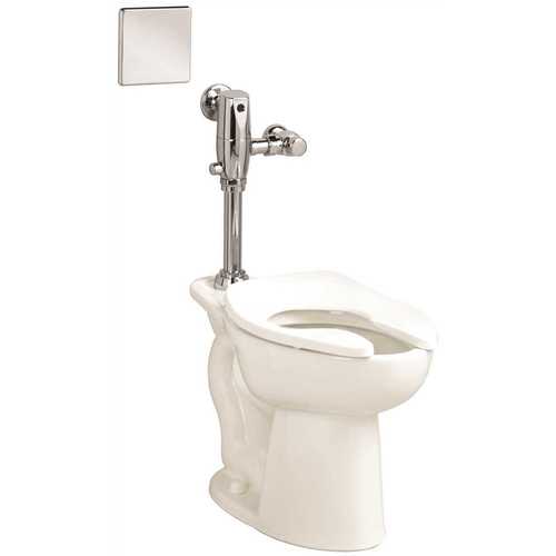 Madera ADA 1.1-1.6 GPF Universal Flushometer Elongated Toilet Bowl Only with EverClean in White