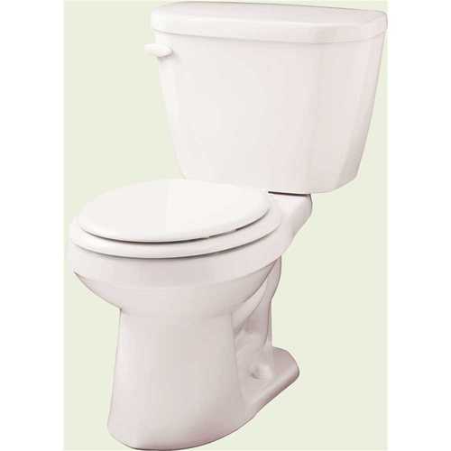 Gerber Plumbing GTB20552 Viper 1.28 GPF Single Flush Round Front Toilet in White (Slow-Close Seat Included)