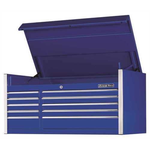 Extreme Tools EX5510CHBL EX Professional Series 55 in. 10-Drawer Top Chest in Blue