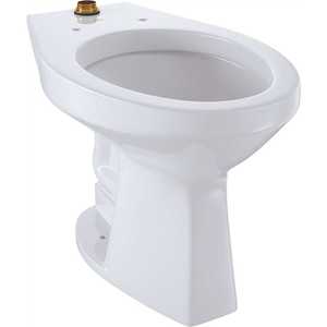 TOTO CT705ULNG#01 Commercial Flushometer 1.0 GPF/1.28 GPF/1.6 GPF Elongated Toilet Bowl Only with Top Spud and CeFiONtect in Cotton White