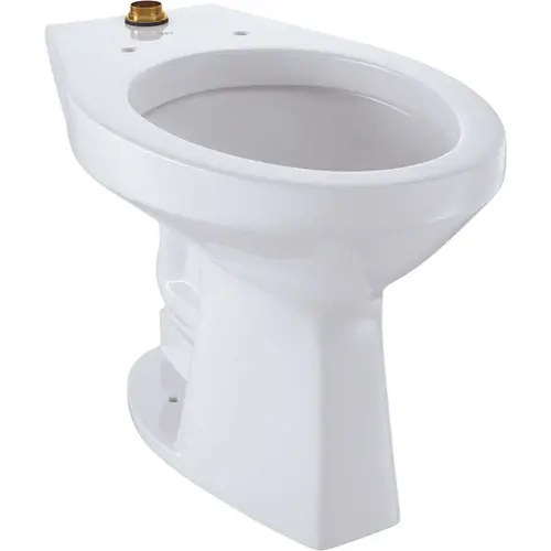 TOTO CT705ULNG#01 Commercial Flushometer 1.0 GPF/1.28 GPF/1.6 GPF Elongated Toilet Bowl Only with Top Spud and CeFiONtect in Cotton White