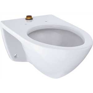TOTO CT708U#01 Commercial Flushometer 1.0 GPF/1.28 GPF/1.6 GPF Elongated Toilet Bowl Only with Top Spud in Cotton White