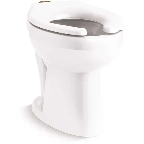 Highcliff Ultra-ADA-Height Elongated Flushometer Toilet Bowl Only with Top Spud in White