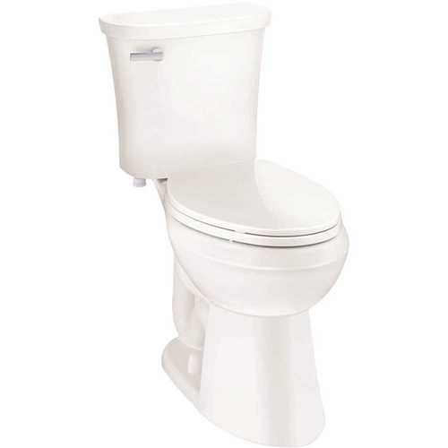 Premier N2450E Power Flush 1.28 GPF Single Flush Elongated Toilet in White Seat Included