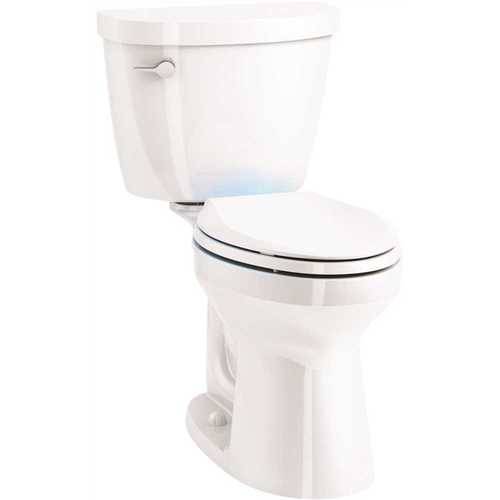 Cimarron Revolution 360 Complete Solution 1.28 GPF Single Flush Elongated Toilet in White, with Slow-Close Seat