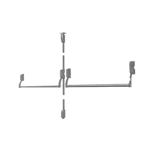 Kit Of Crossbar Tube And Exit Device Lever Arms Set + Outside Lever + Latch Cases Set With Vertical Rod + Door Closing Selector For Paired Doors Non-Fire Resistant