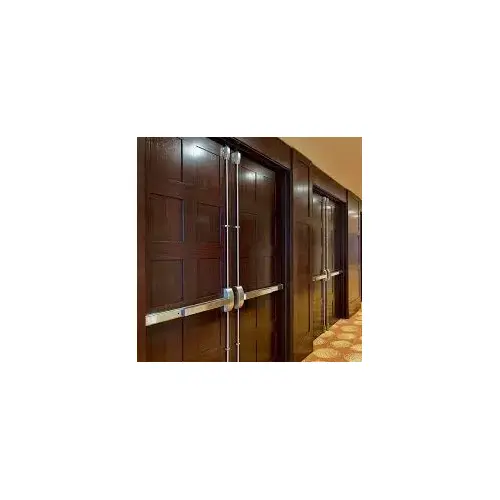 Kit Of Rim Panic Exit Device With Twice Of Latch Point Two And Outside Lever For Double Door