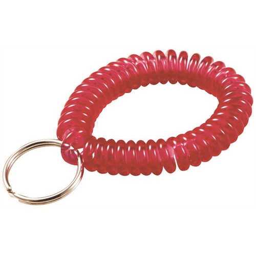 Assorted Colors Wrist Coil Key Ring Display (25-Jar) - pack of 25