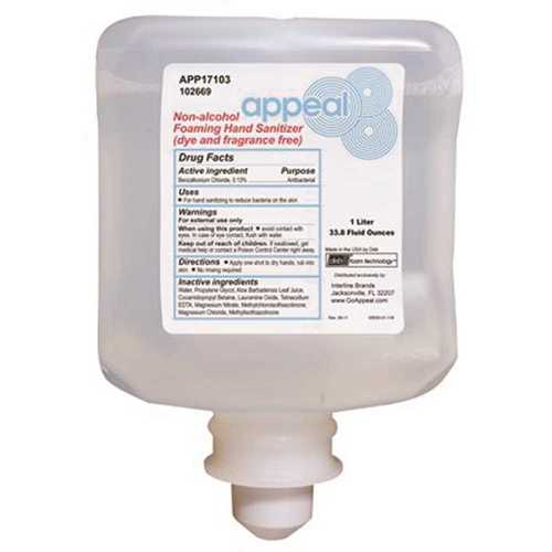 Appeal 55830-04 1 l Appeal Foaming Hand Sanitizer Non-Alcohol Cartridge