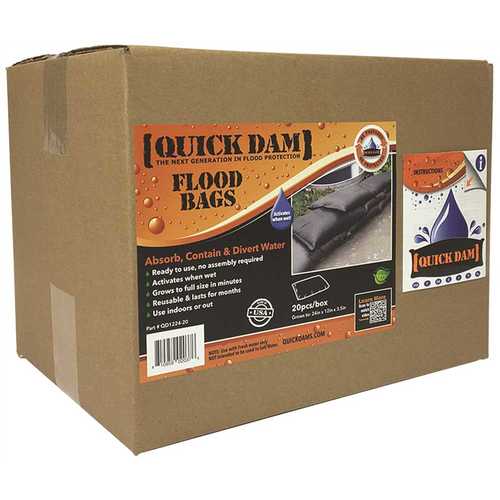 Quick Dam QD1224-20 12 in. x 24 in. Expanding Barriers - pack of 20