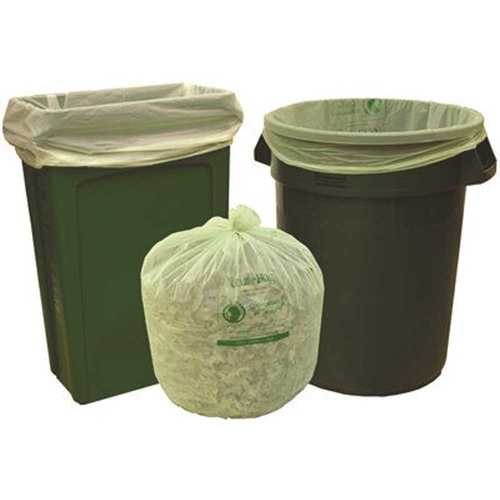 Natur-Bag NT1025-X-00015 55 gal. Compostable Trash Bags, 42 in. x 48 in., 1.0 MIL, Green - pack of 100