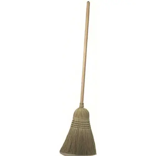 56 in. Heavy-Duty Natural Corn Blend Warehouse Broom Tan